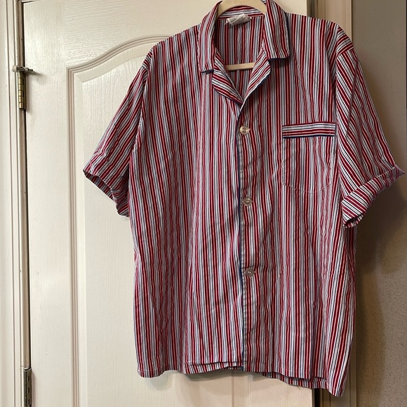 Men’s sleep 🛌 top and bottom. Puritan XL red white and blue and gray. - Picture 2 of 11